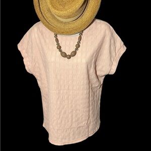 Dokotoo Women’s Pink Cap Sleeve Blouse – Size S NWT